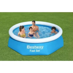 PISCINA GONFIABILE FAST SET Ø244X61CM ROTONDA PER FAMIGLIE GIARDINO ESTATE 57448