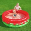 PISCINA GONFIABILE FRAGOLA ROTONDA BAMBINI GIARDINO A 3 ANELLI 168 X 38 CM 51145