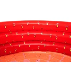 PISCINA GONFIABILE FRAGOLA ROTONDA BAMBINI GIARDINO A 3 ANELLI 168 X 38 CM 51145