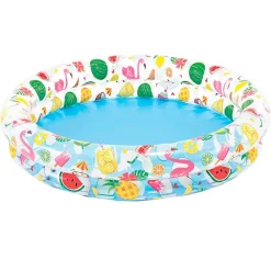 PISCINA GONFIABILE FRUTTI ESTIVI MULTICOLORE 2 ANELLI ROTONDA 122 X 25 CM 59421