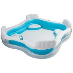 PISCINA GONFIABILE FUORITERRA 4 SEDILI 229X229X66CM CON 2 PORTABICCHIERI