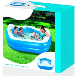 PISCINA GONFIABILE FUORITERRA 213 X 207 X 69 CM CON PORTABICCHIERI CUSCINI
