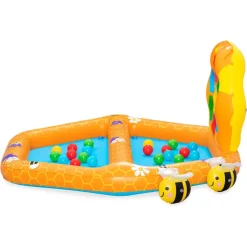 PISCINA GONFIABILE GIOCO ALVEARE PER BAMBINI CON 20 PALLINE 2 API 127X119X61CM 52639