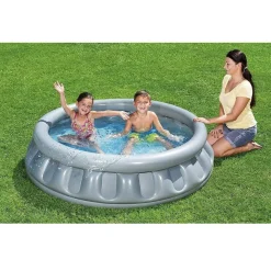 PISCINA GONFIABILE PER BAMBINI SPACESHIP ASTRONAVE SILVER 152X43 CM 512 LT 51080