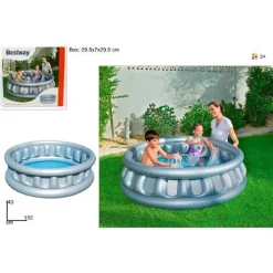 PISCINA GONFIABILE PER BAMBINI SPACESHIP ASTRONAVE SILVER 152X43 CM 512 LT 51080