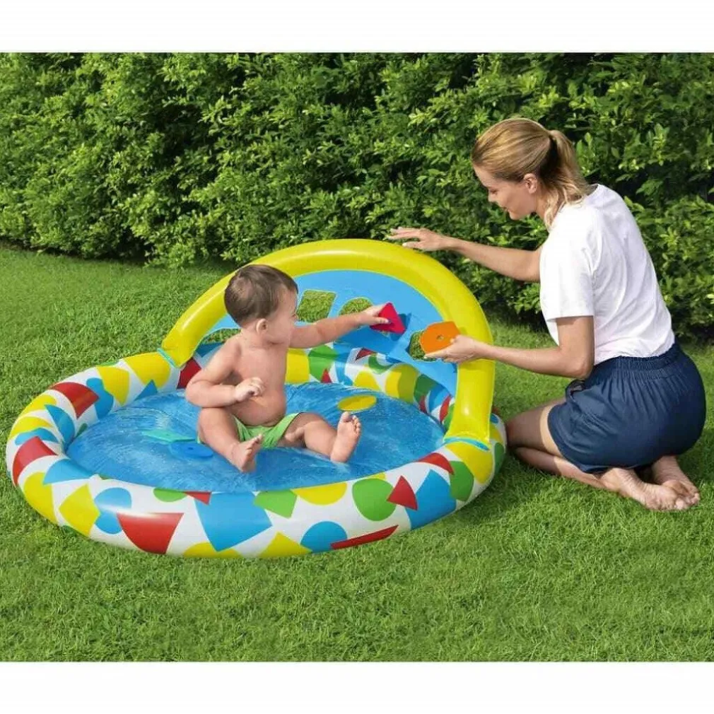 PISCINA GONFIABILE PER BAMBINI SPLASH & LEARN 120X117X46CM 5 FORME SCHIUMA 52378