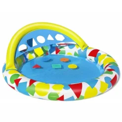 PISCINA GONFIABILE PER BAMBINI SPLASH & LEARN 120X117X46CM 5 FORME SCHIUMA 52378
