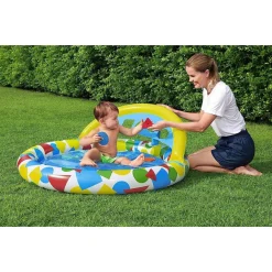 PISCINA GONFIABILE PER BAMBINI SPLASH & LEARN 120X117X46CM 5 FORME SCHIUMA 52378