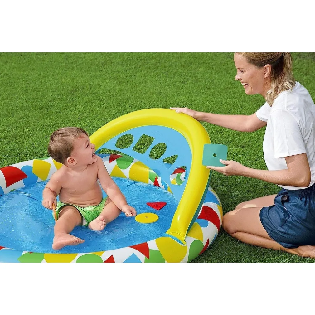 PISCINA GONFIABILE PER BAMBINI SPLASH & LEARN 120X117X46CM 5 FORME SCHIUMA 52378