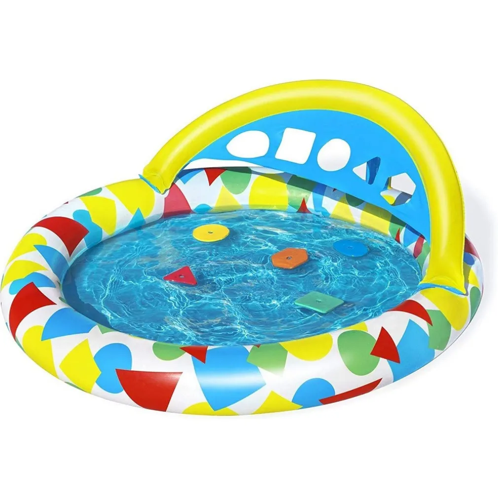 PISCINA GONFIABILE PER BAMBINI SPLASH & LEARN 120X117X46CM 5 FORME SCHIUMA 52378