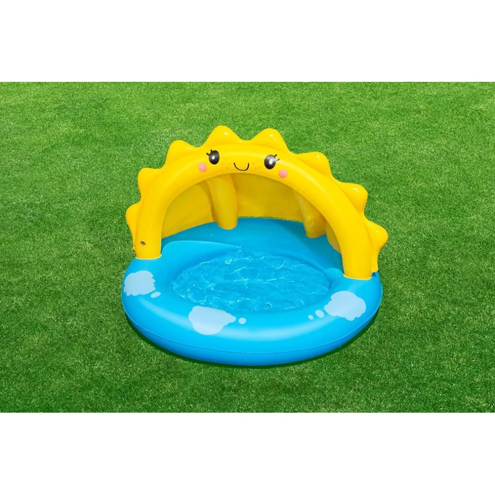 PISCINA GONFIABILE PER BAMBINI + 2 ANNI SUNNY DAYS 101X97X71CM CON COPERTURA 52637