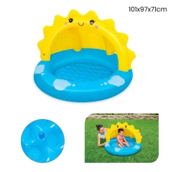 PISCINA GONFIABILE PER BAMBINI + 2 ANNI SUNNY DAYS 101X97X71CM CON COPERTURA 52637