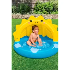 PISCINA GONFIABILE PER BAMBINI + 2 ANNI SUNNY DAYS 101X97X71CM CON COPERTURA 52637