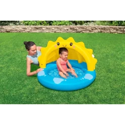 PISCINA GONFIABILE PER BAMBINI + 2 ANNI SUNNY DAYS 101X97X71CM CON COPERTURA 52637