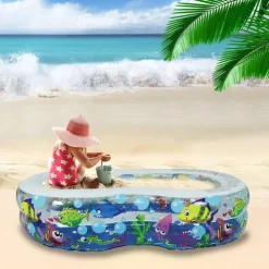 PISCINA GONFIABILE PER BAMBINI GIARDINO ESTATE DESIGN VITA MARINA 175X109X46CM 016089