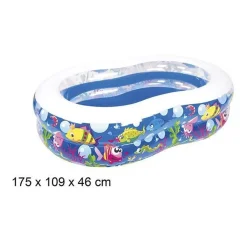 PISCINA GONFIABILE PER BAMBINI GIARDINO ESTATE DESIGN VITA MARINA 175X109X46CM 016089