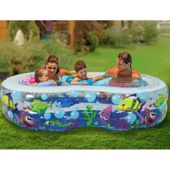PISCINA GONFIABILE PER BAMBINI GIARDINO ESTATE DESIGN VITA MARINA 175X109X46CM 016089
