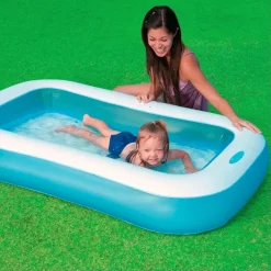 PISCINA GONFIABILE PER BAMBINI BABY RETTANGOLARE 166 X 100 X 28 CM GIARDINO