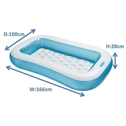 PISCINA GONFIABILE PER BAMBINI BABY RETTANGOLARE 166 X 100 X 28 CM GIARDINO