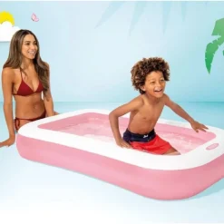 PISCINA GONFIABILE PER BAMBINI RETTANGOLARE BABY 166 X 100 X 25CM GIARDINO 58423