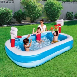 PISCINA GONFIABILE PER BAMBINI 3 ANNI+ GIOCO PALLACANESTRO BASKET GIARDINO 54122