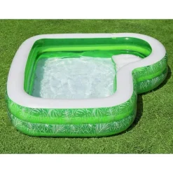 PISCINA GONFIABILE PER FAMIGLIE CON SEDILE TROPICAL PARADISE 231X231X51 CM 54336