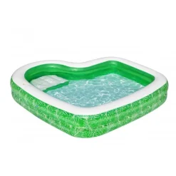 PISCINA GONFIABILE PER FAMIGLIE CON SEDILE TROPICAL PARADISE 231X231X51 CM 54336