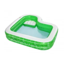 PISCINA GONFIABILE PER FAMIGLIE CON SEDILE TROPICAL PARADISE 231X231X51 CM 54336