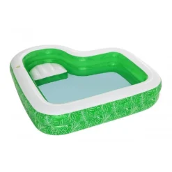 PISCINA GONFIABILE PER FAMIGLIE CON SEDILE TROPICAL PARADISE 231X231X51 CM 54336