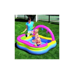 PISCINA GONFIABILE PLAY CENTER BAMBINI CON GIOCHI 159 X 159 X 89 CM VINILE