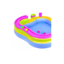PISCINA GONFIABILE PLAY CENTER BAMBINI CON GIOCHI 159 X 159 X 89 CM VINILE