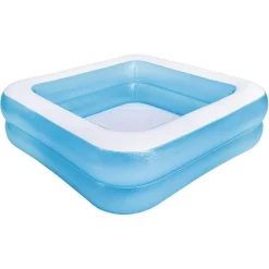 PISCINA GONFIABILE QUADRATA A 2 ANELLI 145 X 145 X 45 CM GIARDINO ESTATE 016094