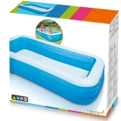 PISCINA GONFIABILE RETTANGOLARE 305 X 183 X 56 CM GIARDINO PISCINA FAMILY