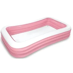 PISCINA GONFIABILE ROSA RETTANGOLARE FAMILY BAMBINI 305X183X56 CM GIARDINO 58487