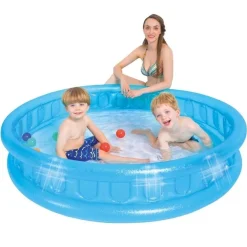 PISCINA GONFIABILE ROTONDA CON LATO MORBIDO A MOSAICO 155 X 32 CM PER BAMBINI 016181