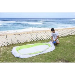 PISCINA GONFIABILE SAGOMATA FAMIGLIA POOL 240X140X47 CM TRASPARENTE VERDE 016090