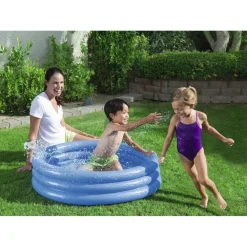 PISCINA GONFIABILE TINTA UNITA EFFETTO GHIACCIO 3 ANELLI GIARDINO 102X25CM 51024