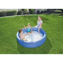 PISCINA GONFIABILE TINTA UNITA EFFETTO GHIACCIO 3 ANELLI 152X30CM GIARDINO 51026