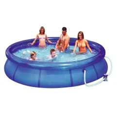 PISCINA GONFIABILE TONDA 366 X 76 CM POMPA FILTRANTE E KIT DI RIPARAZIONE