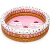 PISCINA GONFIABILE TONDA A 3 ANELLI DESIGN GELATO CON PANNA PER BAMBINI 160X38CM 016173