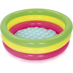 PISCINA GONFIABILE TONDA SUMMER PISCINETTA PER BAMBINI A 3 ANELLI 70X24CM 51128