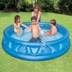 PISCINA GONFIABILE TRIANGOLI SOFT BLU 188 X 46 CM 790 LT BAMBINI ESTATE 58431