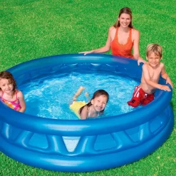 PISCINA GONFIABILE TRIANGOLI SOFT BLU 188 X 46 CM 790 LT BAMBINI ESTATE 58431