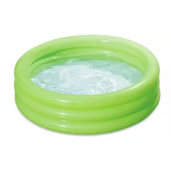 PISCINA GONFIABILE VERDE A 3 ANELLI PER BAMBINI ROTONDA 91 X 23 CM GIARDINO 017550