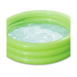 PISCINA GONFIABILE VERDE A 3 ANELLI PER BAMBINI ROTONDA 91 X 23 CM GIARDINO 017550