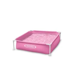 PISCINA MINI FRAME ROSA QUADRATA CON TELAIO 122X122X30 CM BAMBINI ESTATE 57172