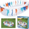 PISCINA OVALE GONFIABILE 229X152X51 CM BORDI SPESSI PER FAMIGLIA BAMBINI ESTATE