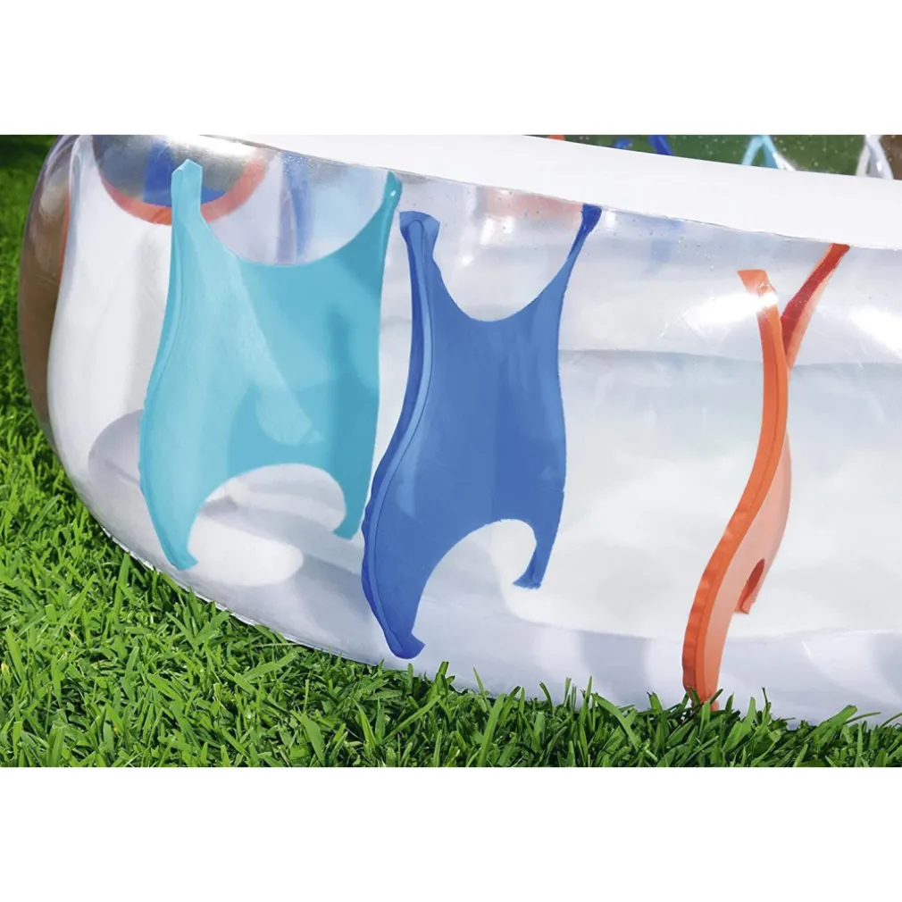PISCINA OVALE GONFIABILE 229X152X51 CM BORDI SPESSI PER FAMIGLIA BAMBINI ESTATE