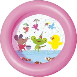 PISCINA PER BAMBINI 2 ANNI+ BABY 2 ANELLI FONDO DISEGNATO 61X15CM 2 COLORI 51061