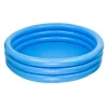PISCINA PER BAMBINI GONFIABILE A TRE ANELLI CRYSTAL BLU 114X25 CM GIARDINO 59416